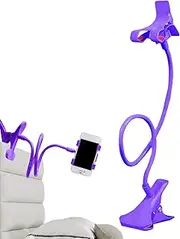 Lazy Neck & Bedside Multi-Functional Phone Stand - Live-Streaming & Desktop Holder - Extendable Clip for Bed, Desk & Couch - Innovative Hands- Mobile Phone Mount for All Smartphones
