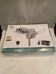 Super Outdoor TV Antenna with Amplifier HDTV ATSC Compatible 360 Degrees