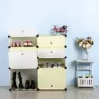 DIY 16 Pairs Storage Cabinet 8 Cube Shoe Boot Rack Organiser Wardrobe Portable