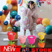 Automatic Flower Bubble Machine,Sunflower Bubble Makers Bubble Toys With Music℃