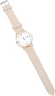 [FOMIYES] Casual Ladies Quartz Watch with PU Leather Strap Stylish White Wrist Watch for Women and Workmanship for Everyday Use