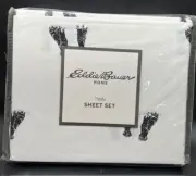 New Eddie Bauer Home~ "Labrador Fields" Cotton Sheet Set - Size TWIN