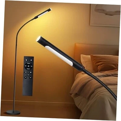 Floor Lamp with Remote, 67" Gooseneck Dimmable Standing Lamp, 3 Color