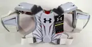 Under Armour Revenant Lacrosse Shoulder Pads- White Youth Small