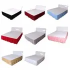 Stretch Bed Skirt Hollow Dust Ruffle Skirt Valance Wrap Single/Double Queen King