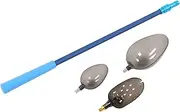 Baxnore 87cm 2 Section Retractable Carbon Rod Scoop, Lightweight Fishing Bait Throwing Spoons, Multifunction Bait Casting Spoon with 3 Bait Casting Scoop Set