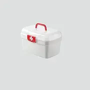 Multi-Purpose First Aid Kit, Storage Container Box with Detachable Tray, Medicine Lock Box for Safe Medication Storage,S