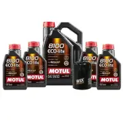 9L Motul 8100 ECO-LITE 5W30 Wix Filter Engine Motor Oil Change Kit API SP-RC