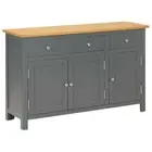 NNEVL Sideboard 110x33.5x70 cm Solid Oak Wood