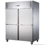 1200L Four Door Upright S/S Freezer 1340x810x2000mm Kitchen Fridge Food Cold
