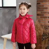 在飛比找樂天市場購物網優惠-【安妮公主】菱格紋可拆造型領設計秋冬款鋪棉外套