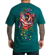 Sullen Clothing "PANTHER ROSE" Mens tee Art Collective tattoo Blue