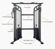 Body-Solid - Powerline Home Gym Cable Crossover Machine Workout Fitness