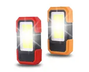 2 Pack Cob Work Light Led Base And Clip Battery Powered Flashlight Handled Work Lamp For Car Repair Camping Emergency