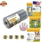 Galvanized Chicken Wire Fencing 1/2 inch - 16in x 75ft for Gardens and Poultry