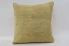 Kilim Pillow, Turkish Kilim Pillow, Pillow for Couch, 14"x14" Beige Cushion