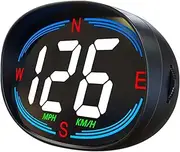 AZIJYV H2 Digital Speedometer GPS HUD Universal All Cars Head Up Display Vehicle Speed Compass MPH KMH Speed Gauge Plug and Play