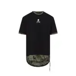 [Mastermind World] Mastermind World-Black Cotton Layered Tee-Uomo S STAND
