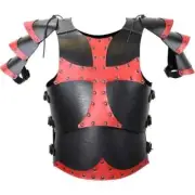 medieval body Crusader Leather Armour - Fantasy Armour black red roman greek