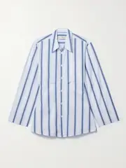 [Our Legacy] Our Legacy - Daisy Striped Cotton-poplin Shirt - Blue - EU 40 EU 40 Blue