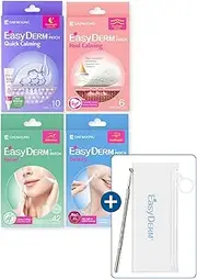 EasyDerm Multi-Step Pimple Patch Set – 4-Type Korean Pimple Patches + Free 2-in-1 Dual-Tip Extractor for Complete Skincare
