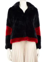 Navy Faux Fur Coat