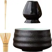 Matcha Tea Set - Japanese Matcha Set | Matcha Whisk Holder and Bowl | Ceramic Matcha Bowl Set | Matcha Whisk Holder Tea Making Kit | Matcha Whisk & Bowl with Pouring Spout Scoop for Home Tea Making