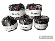 5 SKEINS - TRENDSETTER BINARIO yarns, cl# 110-82yds/0.9oz ea. same dyelot Italy