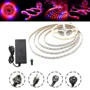 DC12V Non-waterproof 5M Red:Blue 4:1 SMD5050 Full Spectrum LED Strip Grow Light + Power Supply 7759 AU PLUG