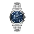 Mens Wristwatch EMPORIO ARMANI AR11528 Chrono Stainless Steel Blue Sub 100mt