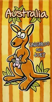 100 Cotton Australian Souvenir Aussie Kangaroos Flag Soft Beach Bath Towel Gift,