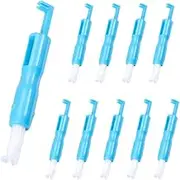 AIMALL 10PCS Automatic Needle Threader Set – Easy Insertion Handle for Sewing Machines, Reduces Eyestrain, 2.95 Inch Lightweight Plastic Design