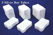 3 New Heavy Duty Coin Safe 1oz Silver Bar Tubes w Lids / Holds 20 Bars Per Tube