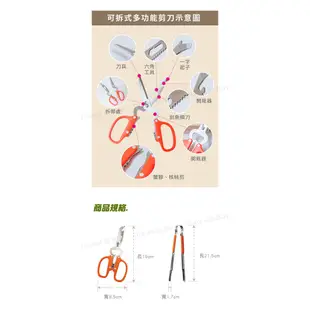 【妙管家】 多用途萬用剪刀附燒烤夾