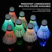 4 Pcs Colorful LED Badminton Feather Dark Night Light Glowing Shuttlecocks Lamp
