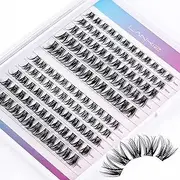 LK LANKIZ DIY lash Extensions Wispy,Lash Clusters Individual Lashes,120 C+ D Mix Curl,Soft and 10-16mm Resuale Wide Band+Mix Style Cluster Lashes for Home use (Classic C/D),Black,Pack of 0