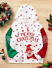 Christmas Sweatshirt Long Sleeve Lightweight Winter Pullover hoodie SIZE 11Y.