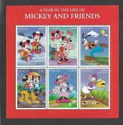 DISNEY STAMPS SPECIAL SHEET " MICKEY AND FRIENDS " MNH ANIMATION CARTOONS -GHAN