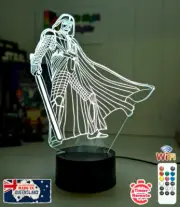 DARTH VADER SITH LORD 3D LED Battery USB Night Light 7 Colour Changing Lamp