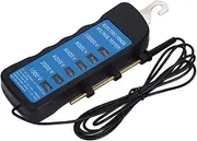 Electrical Fence Voltage Tester, Electric Fence Fault Finder Voltmeter High Voltage 1000‑10000V Gardening Tools, Waterproof Portable Voltage Meter with 6pcs Light for Farm