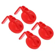 4Pcs Mason Jar Pour Spout Lid, Mason Jar Lids with Handle, Red