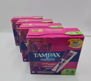 Tampax Radiant Tampons with Leak Guard Braid, Super Absorbency, 112 Count