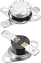 sourcing map KSD301 Thermostat 40°C/104°F 10A Normally Open N.O Adjust Snap Disc Temperature Switch 2pcs