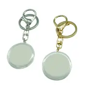 10PCS Coins Holder Keychain Capsule Storage Box Key Ring For 30mm Round Coin K