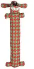 Multipet Pet Christmas Holiday 12" Santa Loofa Dog Toy Red Green Checker Squeak
