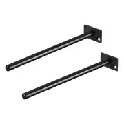 Shelf Brackets, 2Pcs 10" - Metal Hidden Round Floating Shelf Bracket for Shelves