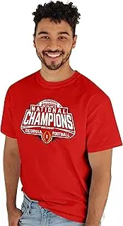 Blue 84 Men's NCAA Officially Licensed Georgia Bulldogs National Champs T-Shirt 2021-2022 Touchdown