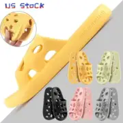Women Mens Holey Slippers Comfort Anti-Slip Slide Sandals Bathroom Home Shoes US