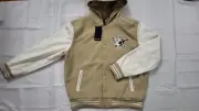 NEW TRUE RELIGION MEN'S TWO TONED VARSITY BOMBER HOODED JACKET SIZE L