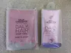 NEW FACTORY SEALED DAILY CONCEPTS RED HAIR WRAP TOWEL & PINK HEADBAND MICROFIBER